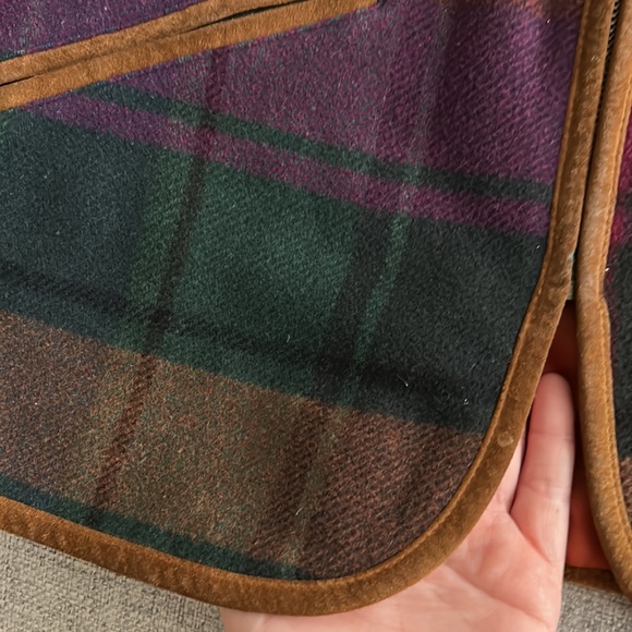 Vintage Liz Wear Plaid Country Western Vest Wool Blend - Picture 11 of 11